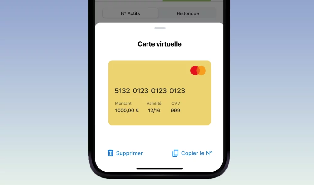 carte virtuelle Fortuneo